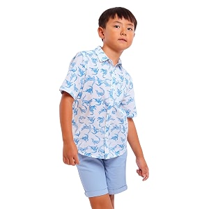 bonkids boy39s printed regular fit shirt