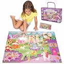 BONNYCO Giant Floor Puzzles for Kids of Fantasy Castle with 48 Large Pieces