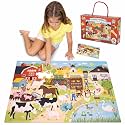 BONNYCO Giant Floor Puzzles for Kids of Farm Animals with 48 Large Pieces
