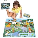 BONNYCO Giant Floor Puzzles for Kids of Jungle Animals with 48 Large Pieces