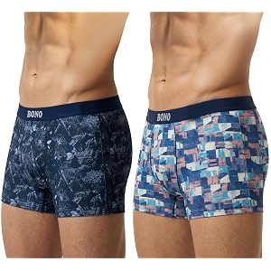 BONO Mens Cotton Printed Mini Trunk Regular