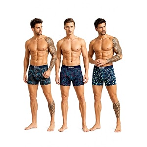 BONO Men Cotton Blend Printed Trunk Combo
