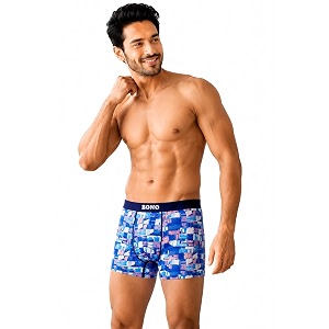 BONO Men Cotton Blend Printed Trunk Combo