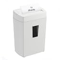 Bonsaii 12-Sheet Crosscut Paper Shredder for Home Office, P-4 Security, 6-Minute Continuous Run Time, Overheat Protection, 5.5-Gallon Bin with Clear Window & Handle, Compact White Design