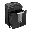 Bonsaii 12-Sheet Micro-Cut Paper Shredder, 60-Min Continuous Run, Shreds CDs/Credit Cards/Staples, 4.2-Gal Pull-Out Bin w/Clear Window, 360° Casters – Black
