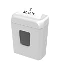 Bonsaii 5-Sheet Cross Cut Paper &amp; Credit Card Shredder, Handles Staples/Paper Clips, 3.4Gal Pullout Bin, Compact for Home Office, White