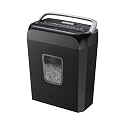 Bonsaii Paper Shredder for Home Office, 6-Sheet Cross-Cut, Shreds Paper, Credit Cards, Mail, Staples &amp; Clips, 3.4-Gallon Clear Bin with Handle
