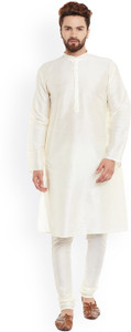 bontebok men silk blend kurta churidar set
