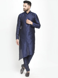 bontebok men pure silk kurta churidar set