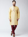 bontebok Men Silk Blend Kurta Churidar Set