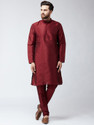 bontebok Men Silk Blend Kurta Churidar Set