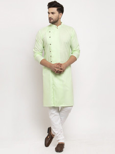 bontebok men cotton blend kurta pyjama set