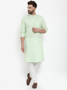 bontebok men cotton blend kurta pyjama set