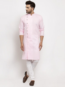 bontebok men cotton blend kurta pyjama set