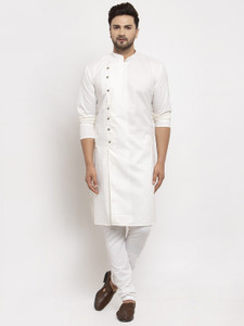 bontebok men cotton blend kurta pyjama set