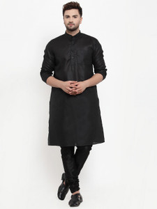 bontebok men cotton blend kurta pyjama set