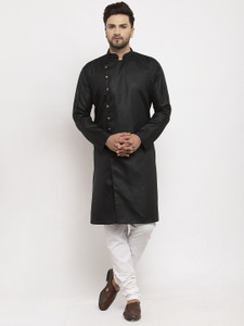 bontebok men cotton blend kurta pyjama set