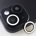 BONVAN for iPhone 15/15 Plus Camera Lens Protector Glow in the Dark Tempered Glass Screen Accessories Luminous Lens Cover for iPhone 15/15Plus (2PCS) (White)