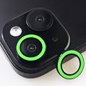 BONVAN for iPhone 15/15 Plus Camera Lens Protector Glow in the Dark Tempered Glass Screen Accessories Luminous Lens Cover for iPhone 15/15Plus (2PCS) (Green)