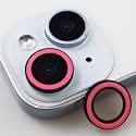 BONVAN for iPhone 15/15 Plus Camera Lens Protector Glow in the Dark Tempered Glass Screen Accessories Luminous Lens Cover for iPhone 15/15Plus (2PCS) (Pink)