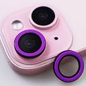 BONVAN for iPhone 15/15 Plus Camera Lens Protector Tempered Glass Screen Accessories Lens Cover for iPhone 15/15Plus (2PCS) (Purple-【Nonluminous】)