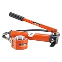 Bonvoisin 10T Hydraulic Ram Cylinder Jack Low Profile Porta Power Ram Single-Acting Mini Jack Ram with CP-180 Hydraulic Hand Pump 0.47" Stroke for Machinery Shipbuilding