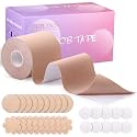 Boob Tape Kit Breast Lift Tape for Large Breasts Invisible Boobtape Body Tape with Nipple Covers Breast Petals