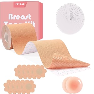 boob tape set-with 1 body tape10 nipple cover pair amp 36 stripsbra accessories woven invisible nipple covers amp body tape set for breast lift support seamless comfort shapewear accessories
