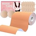 Wide Boobytape for Breast Lift, Large Boob Tape 6 inch Beige