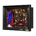 Book Nook Kit - 3D Wooden Puzzle with LED Switch Control & Wall-Mountable Frame,DIY Miniature House for Beginners,Bookshelf/Tabletop/Wall Decor for Craft Lovers,Dollhouse Gift,Fireplace