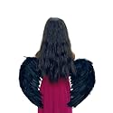 BookMyCostume Black Feather Wings for Kids &amp; Adults | Devil Wings, Bird Wings, Fancy Dress Costume Accessory | Black Wings for Halloween, Stage Shows,Carnival Shows &amp; Theme Parties