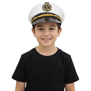 bookmycostume buy white navy air force pilot officer cap accessory for boys and men kids