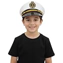 BookMyCostume Buy White Navy Air Force Pilot Officer Cap Accessory for Boys and Men Kids