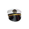 BookMyCostume Buy White Navy Air Force Pilot Officer Cap Accessory for Boys and Men Adults