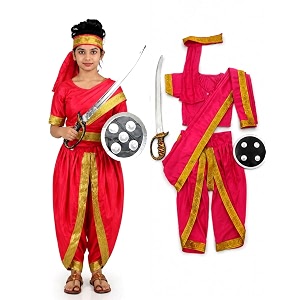 BookMyCostume Rani Laxmi Bai Jhansi ki Rani Kids Fancy Dress Costume ...