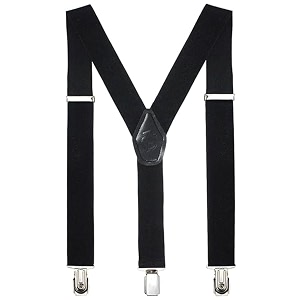 BookMyCostume Trendy Black Formal Unisex Premium Suspenders