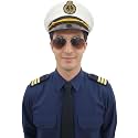 BookMyCostume White Navy Air Force Pilot Officer Cap Accessory for Man and Woman | Adults