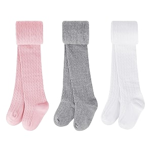 booph girls tights baby toddler cable knit cotton footed leggings stocking pants