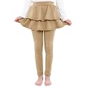 BOOPH Little Girls Leggings with Ruffle Tutu Skirt Kids Uniform Pants
