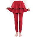 BOOPH Little Girls Leggings with Ruffle Tutu Skirt Kids Uniform Pants