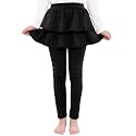 BOOPH Little Girls Leggings with Ruffle Tutu Skirt Kids Uniform Pants