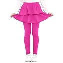 BOOPH Little Girls Leggings with Ruffle Tutu Skirt Kids Uniform Pants