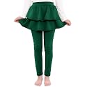 BOOPH Little Girls Leggings with Ruffle Tutu Skirt Kids Uniform Pants