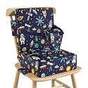 Booster Seat for Kitchen Chair with Backrest, Removable, TPU Waterproof