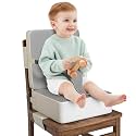 Booster Seat for Kitchen Chair with Backrest and Safety Buckles