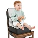 Booster Seat for Kitchen Chair with Backrest and Safety Buckles