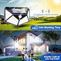 Boosty® 100 LED Solar Motion Sensor Wall Light – Waterproof Outdoor Security Light with 4 Side &amp; 270° Wide Angle Illumination for Yard, Garden, Pathway, Garage (100 Led Solar Sensor Light)