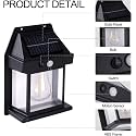 Boosty® Solar Wall Light with Motion Sensor – Waterproof Outdoor LED Lantern with Dusk to Dawn Auto On/Off, Vintage Design for Garden, Patio, Porch, or Fence (Single Lamp)