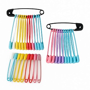 boosty 50 pcs colored safety pins set- pack of 50 colorful safety pin set for homeofficepersonal multipurpose 50 pcs
