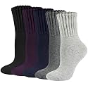 Boot Socks for Women Thermal Warm Socks for Men Winter Thick Hiking Crew Sock Women Youth 3/5 Pairs 5-10